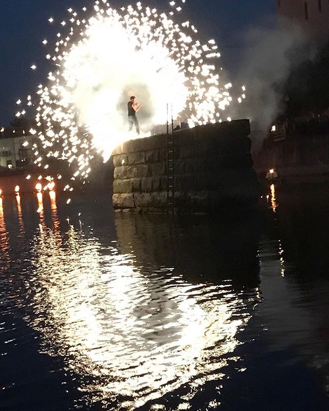 Great shot from a boat at #waterfire Sharon!