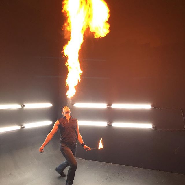 Fire breathing on set. . #setlife #musicvideo